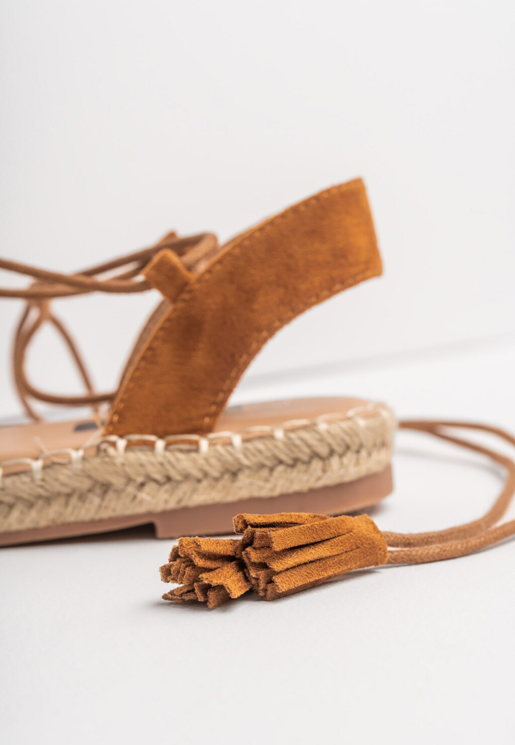 WJS brązowe sandały damskie z wysokim wiązaniem WJS43003-63 Widok 4