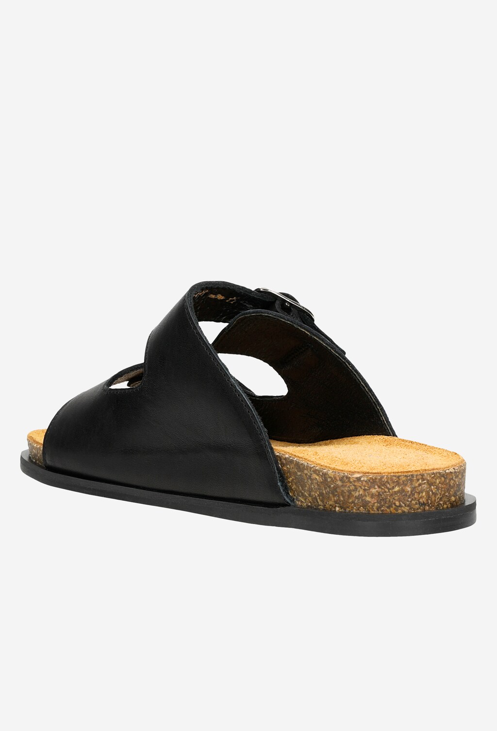 Czarne klapki damskie na korku 74040-51 Widok 4