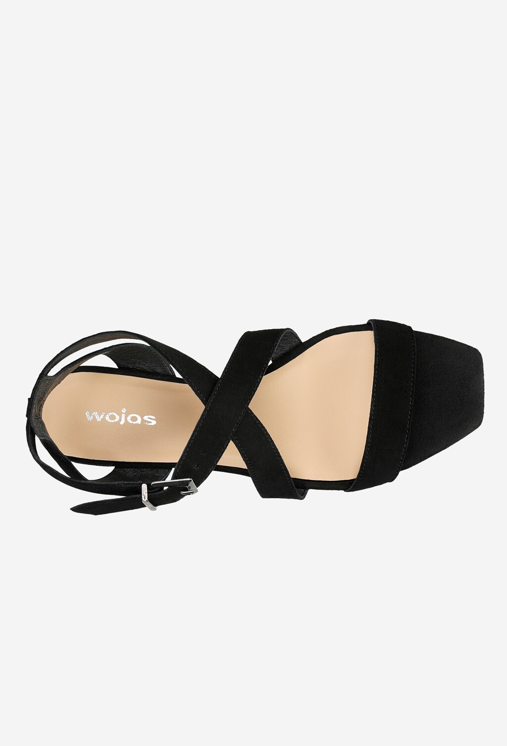 Czarne sandały damskie ze skóry welurowej 76068-61 Widok 4