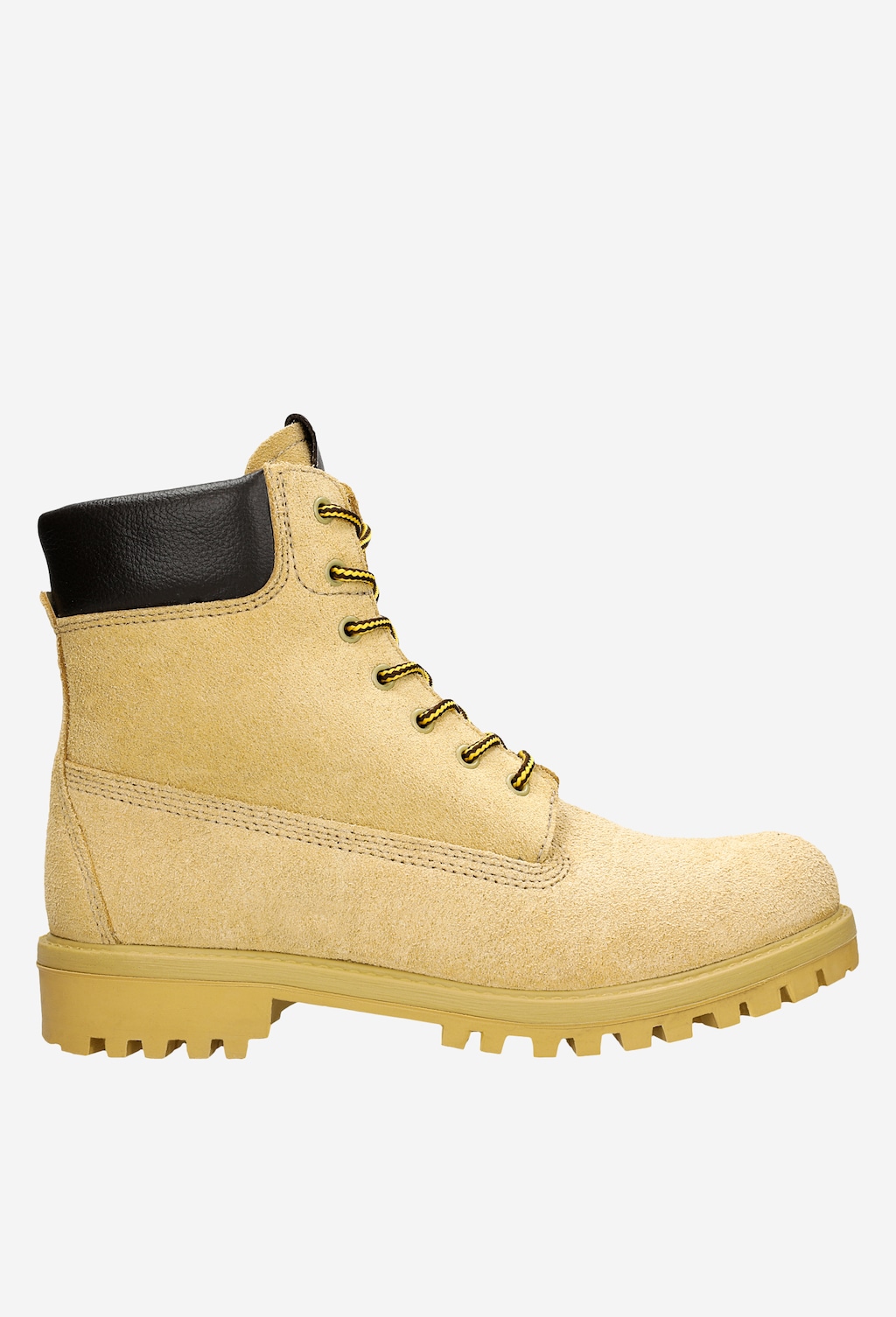 Żółte trzewiki męskie z brązową wstawką 5251-78 Widok 2