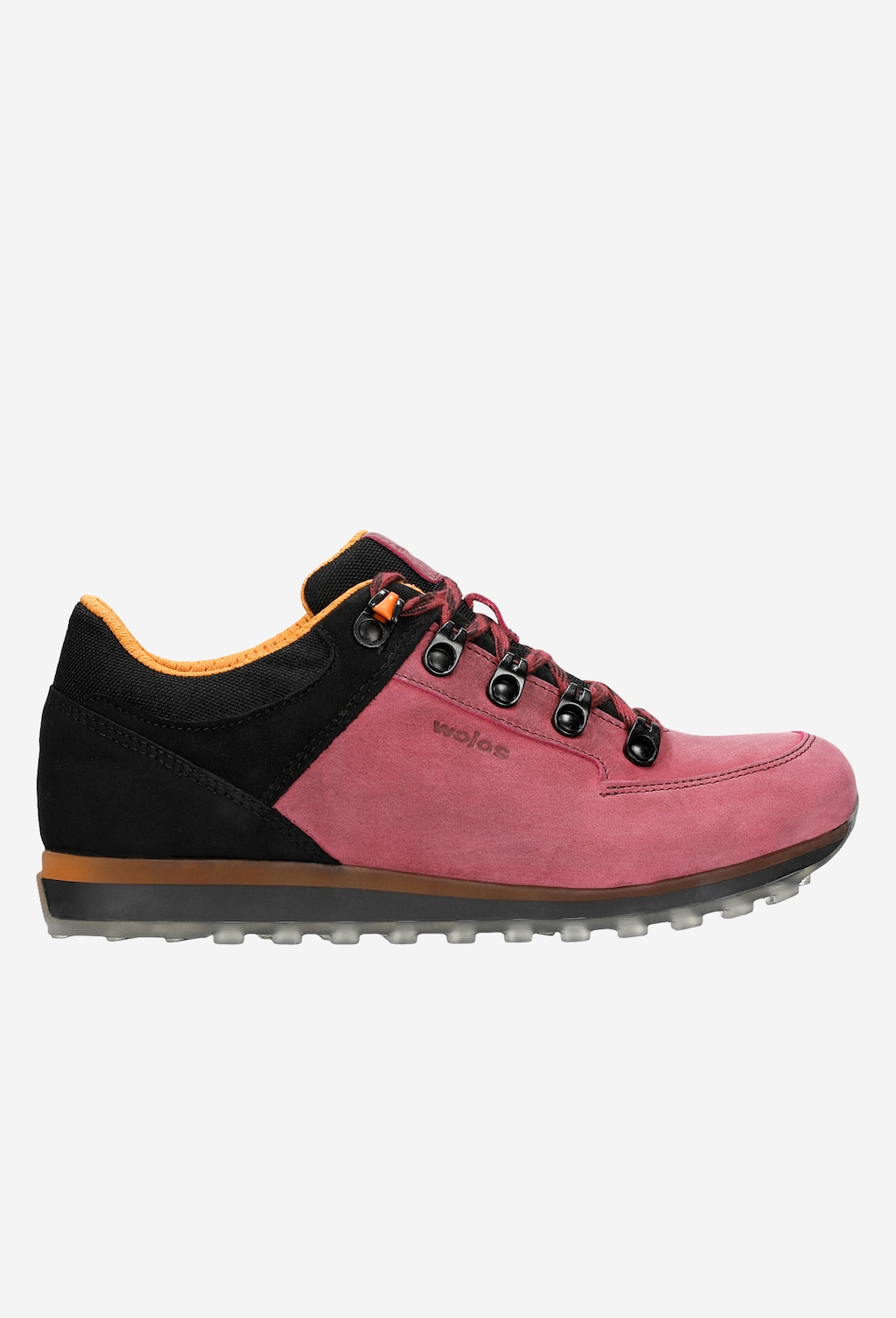 Różowe trekkingi damskie z czarnymi wstawkami 46083-95 Widok 2