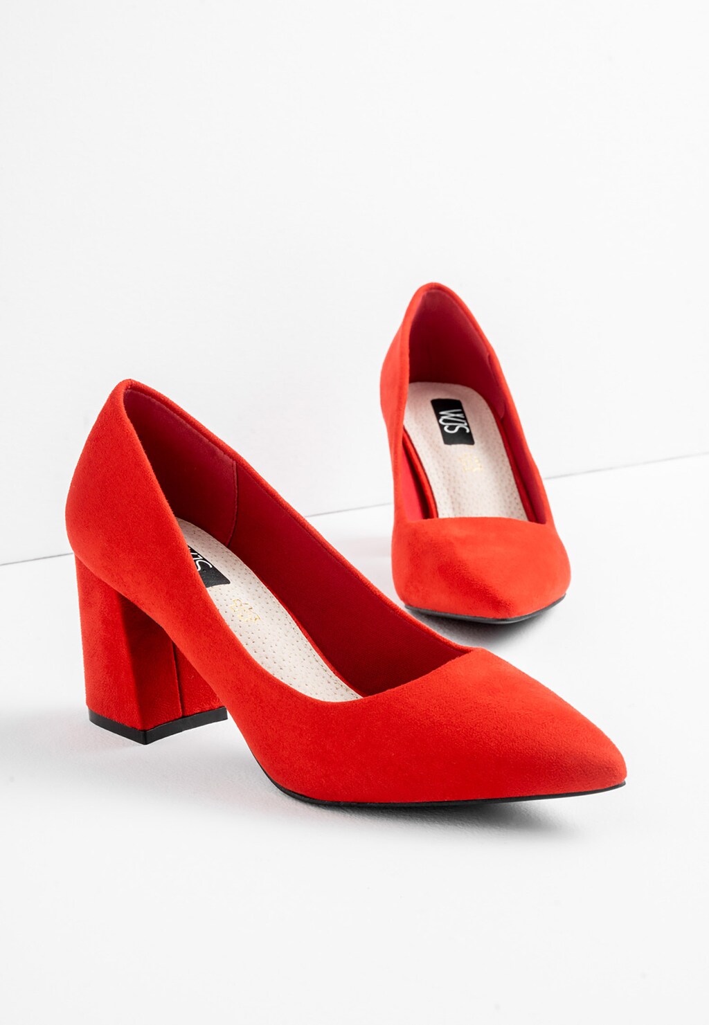 WJS czerwone czółenka damskie na obcasie WJS35005-65 Widok 2