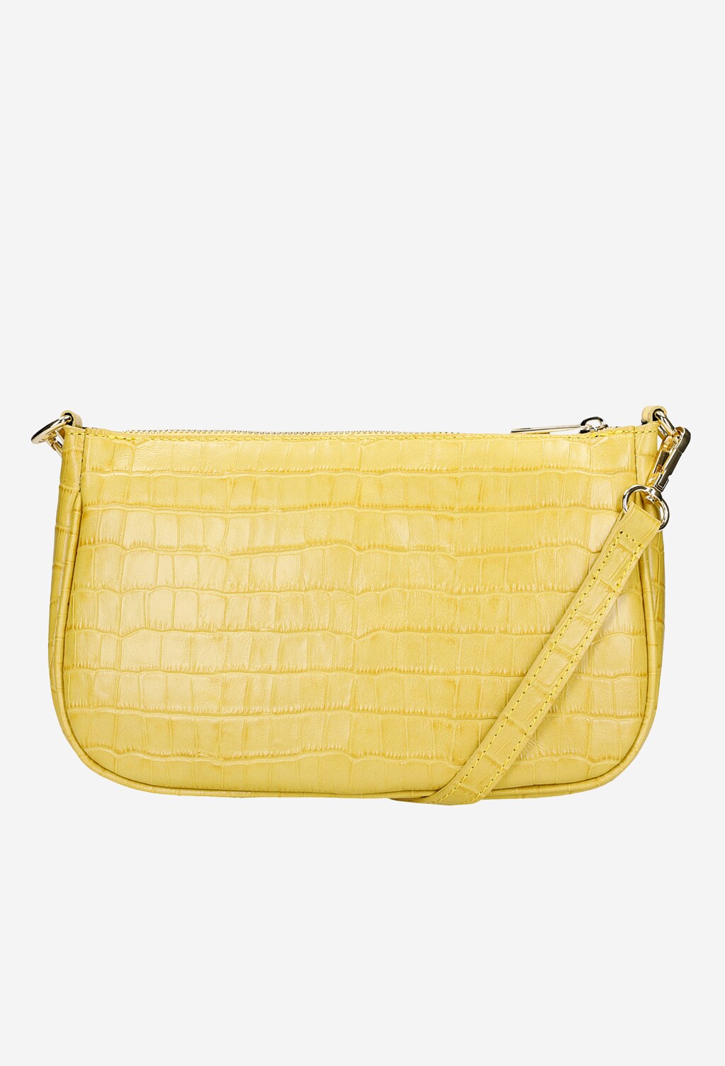 Żółta torebka z ozdobnym tłoczeniem 80146-58 Widok 1