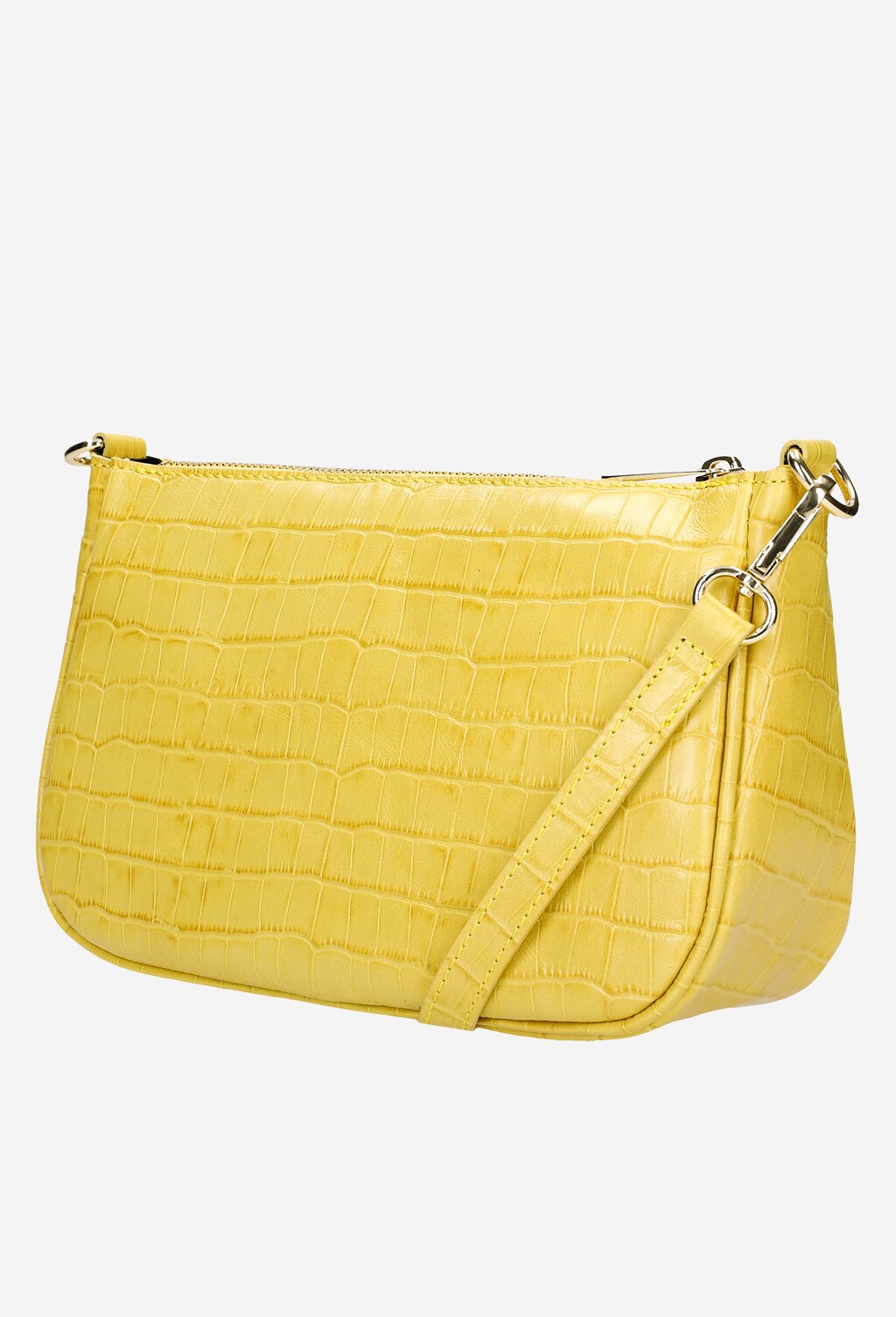 Żółta torebka z ozdobnym tłoczeniem 80146-58 Widok 2