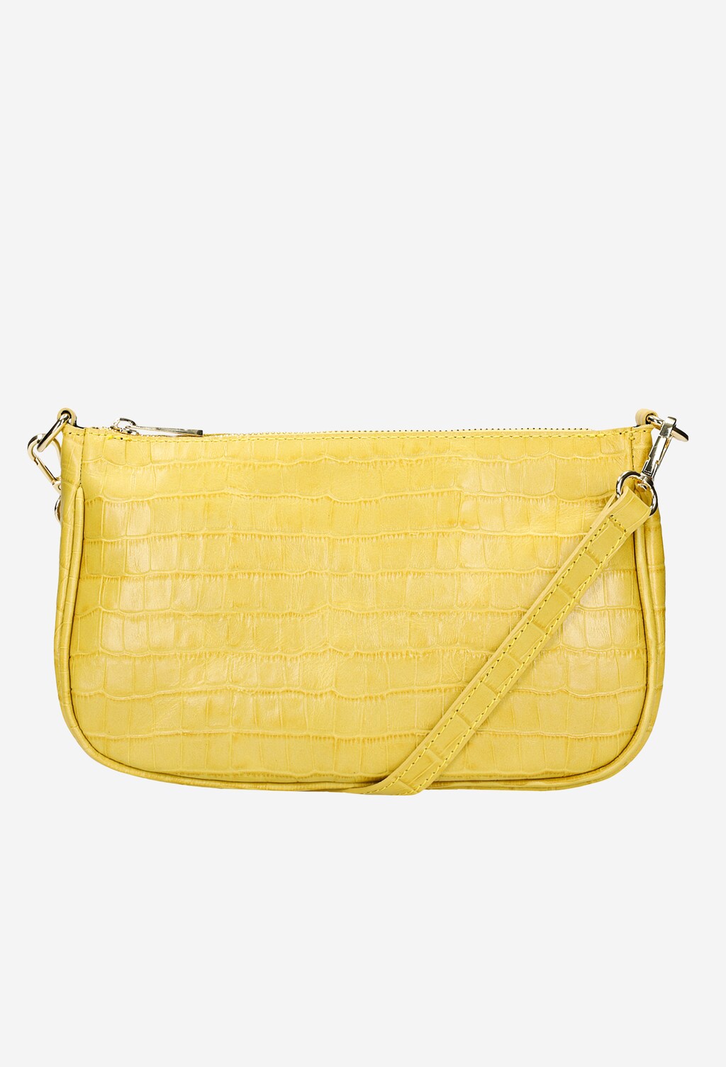 Żółta torebka z ozdobnym tłoczeniem 80146-58 Widok 3