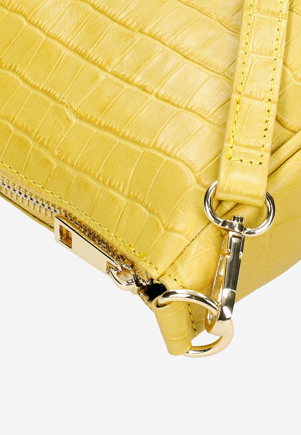 Żółta torebka z ozdobnym tłoczeniem 80146-58 Widok 7
