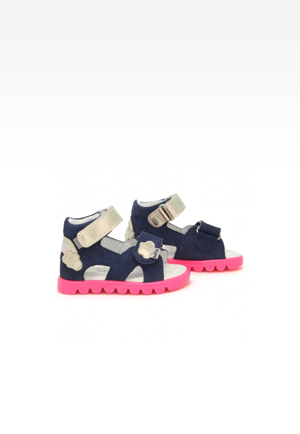 Sandały BARTEK 114590-06, dla dziewcząt, granatowo-różowy Widok 7