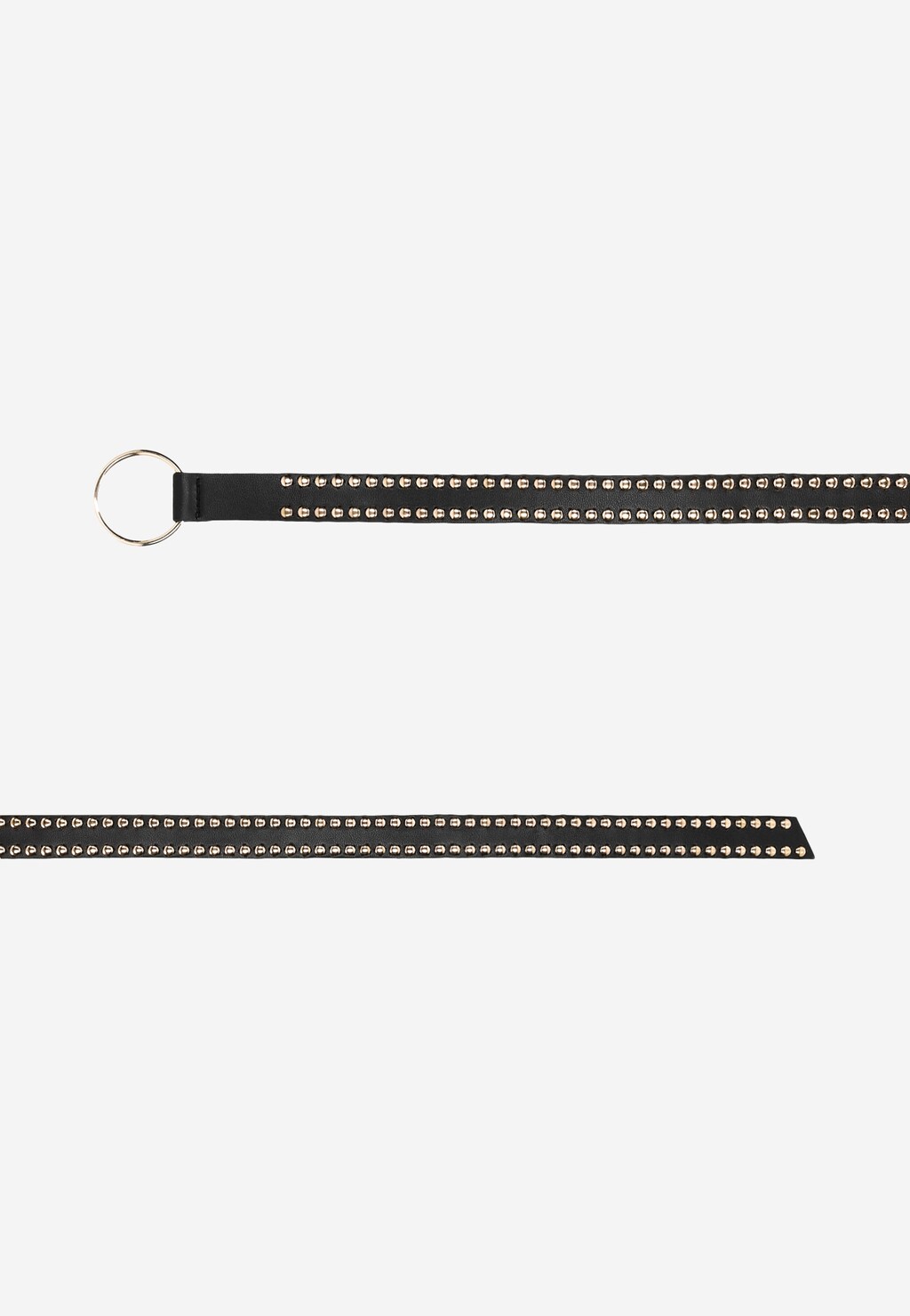 WJS czarny pasek damski ze złotymi nitami WJS91007-51 Widok 3