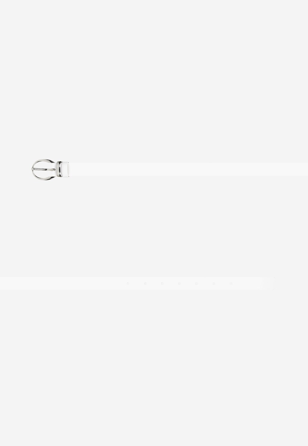 Stylový bílý opasek dámský se stříbrnou sponou WJS91014-50 Widok 3