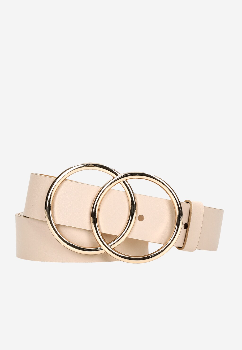 WJS beżowy pasek damski ze złotymi kółkami WJS91016-54 Widok 1