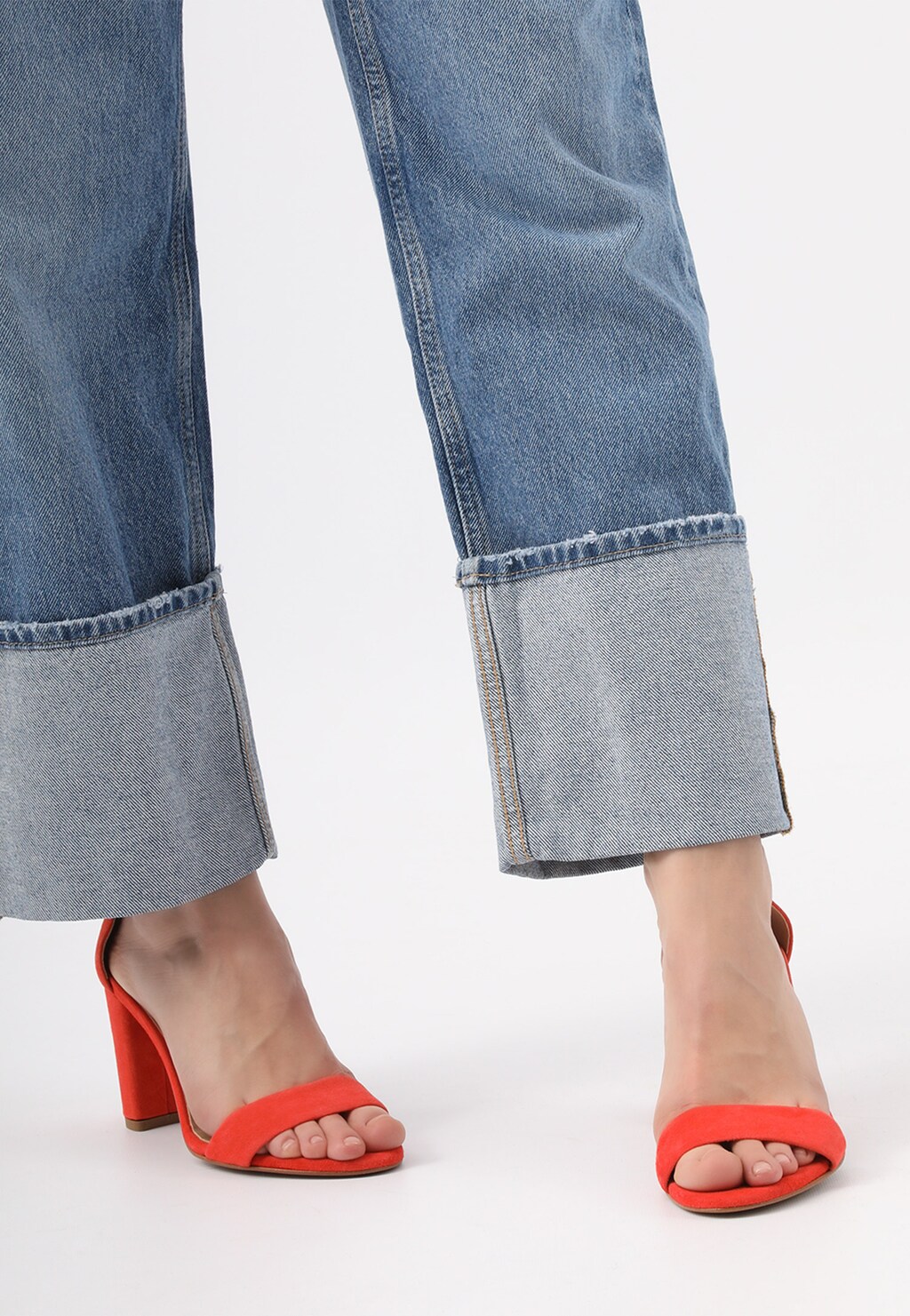Dámske sandále elegantné na leto v červenej farbe 76028-65 Widok 8