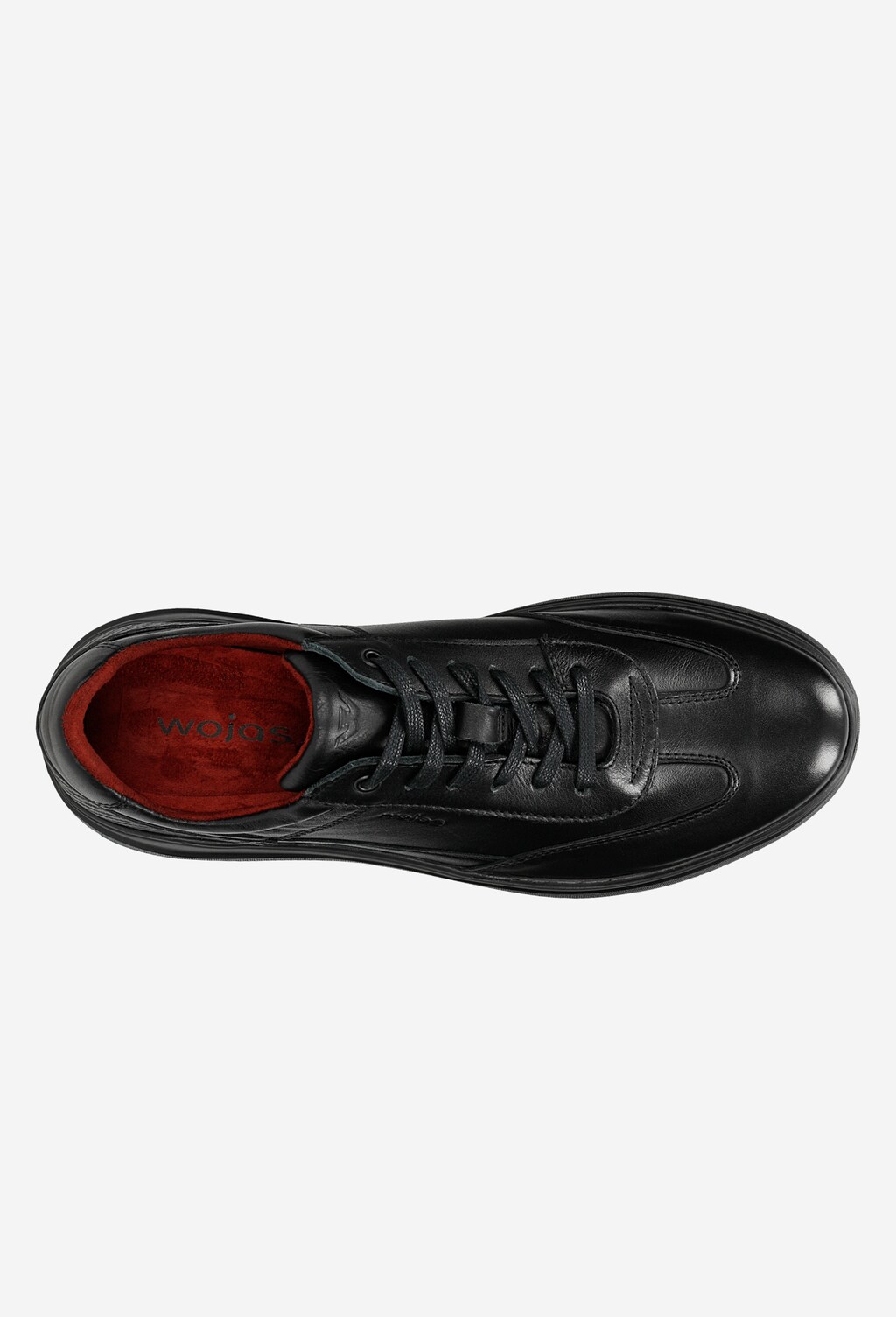 Černé sportovní pánské polobotky z hladké kůže 10077-51 Widok 5