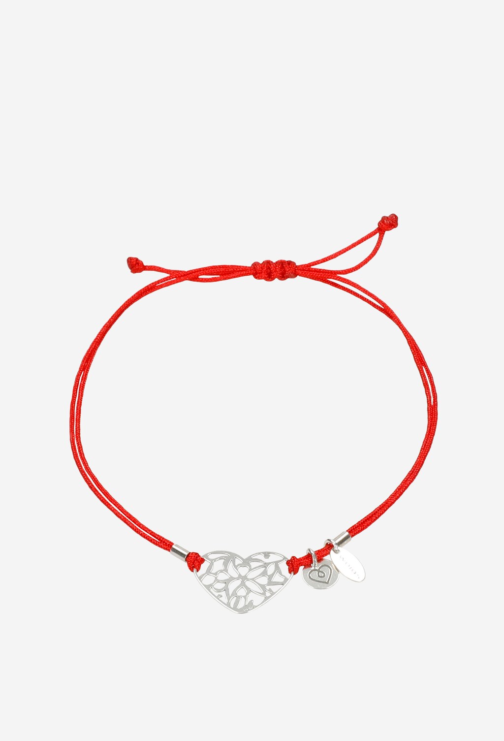 Czerwona bransoletka damska z ażurowym sercem 98907-85 Widok 1