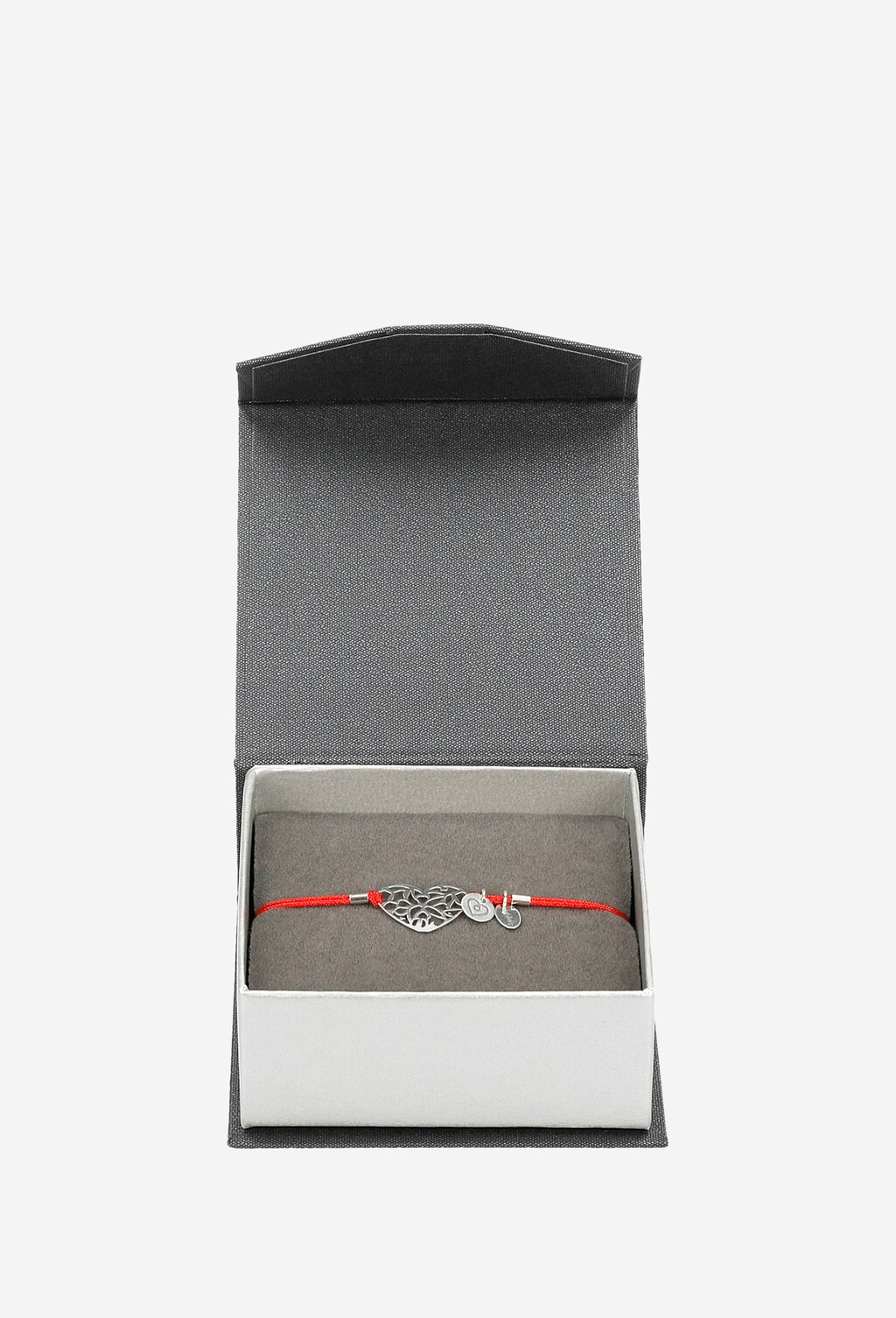 Czerwona bransoletka damska z ażurowym sercem 98907-85 Widok 2