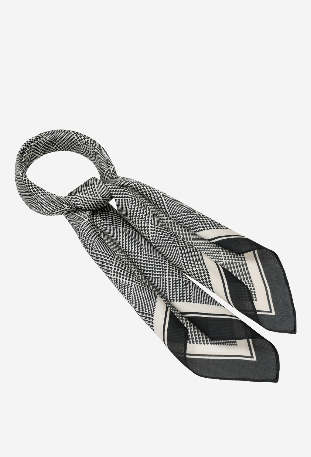 Czarno-biała apaszka damska 96007-11 Widok 1