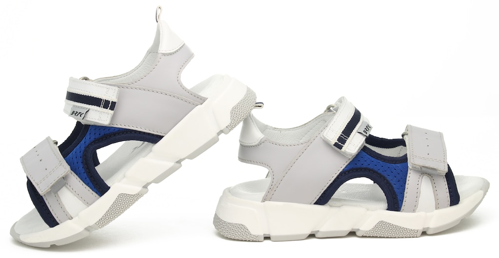 Sandále BARTEK 16032002, šedo-modré Widok 6