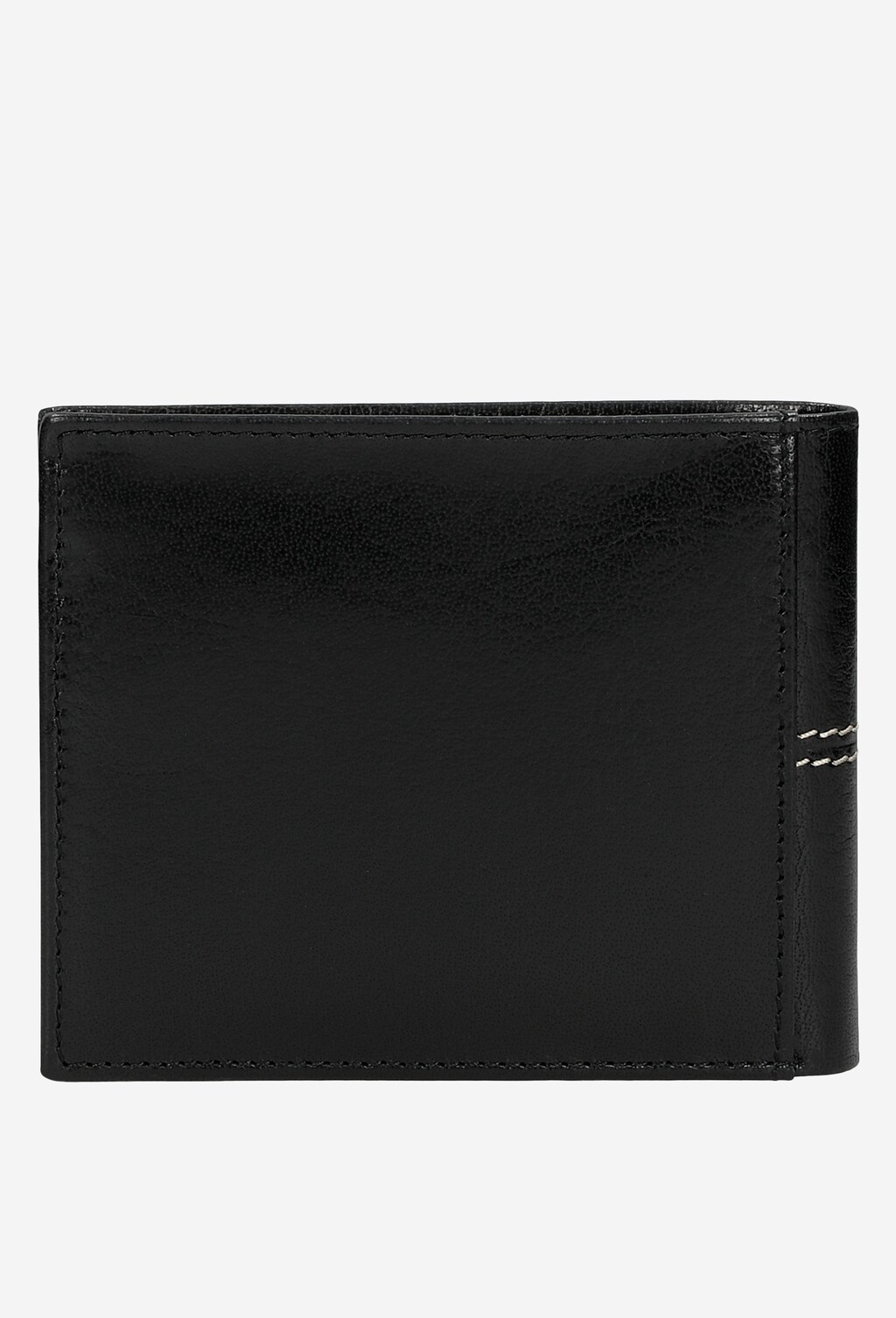 Czarny portfel męski z kontrastowym przeszyciem 91049-51 Widok 3