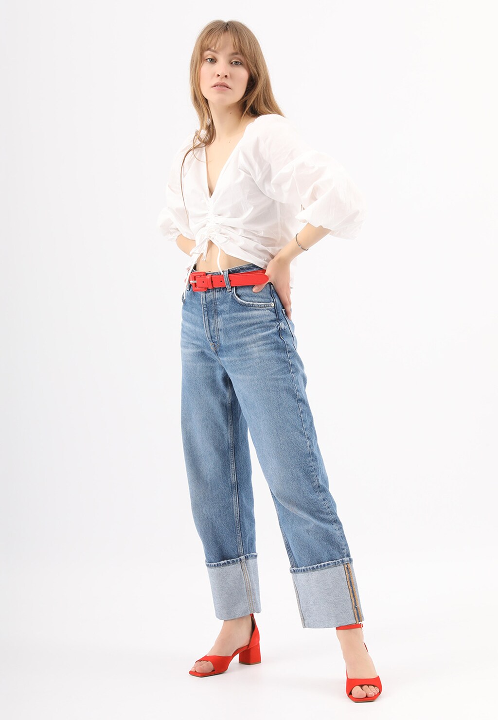 Koralové dámske sandále na leto čakajúce iba na Vás 76072-65 Widok 8