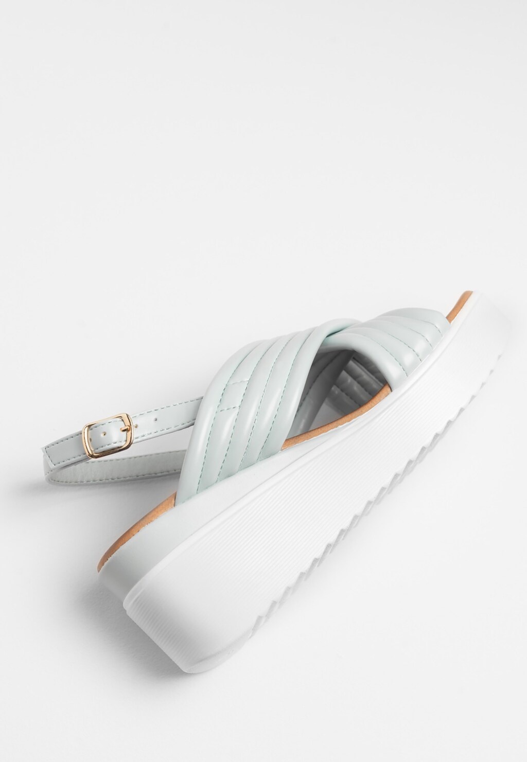 WJS niebieski sandały damskie na koturnie WJS74014-56 Widok 5