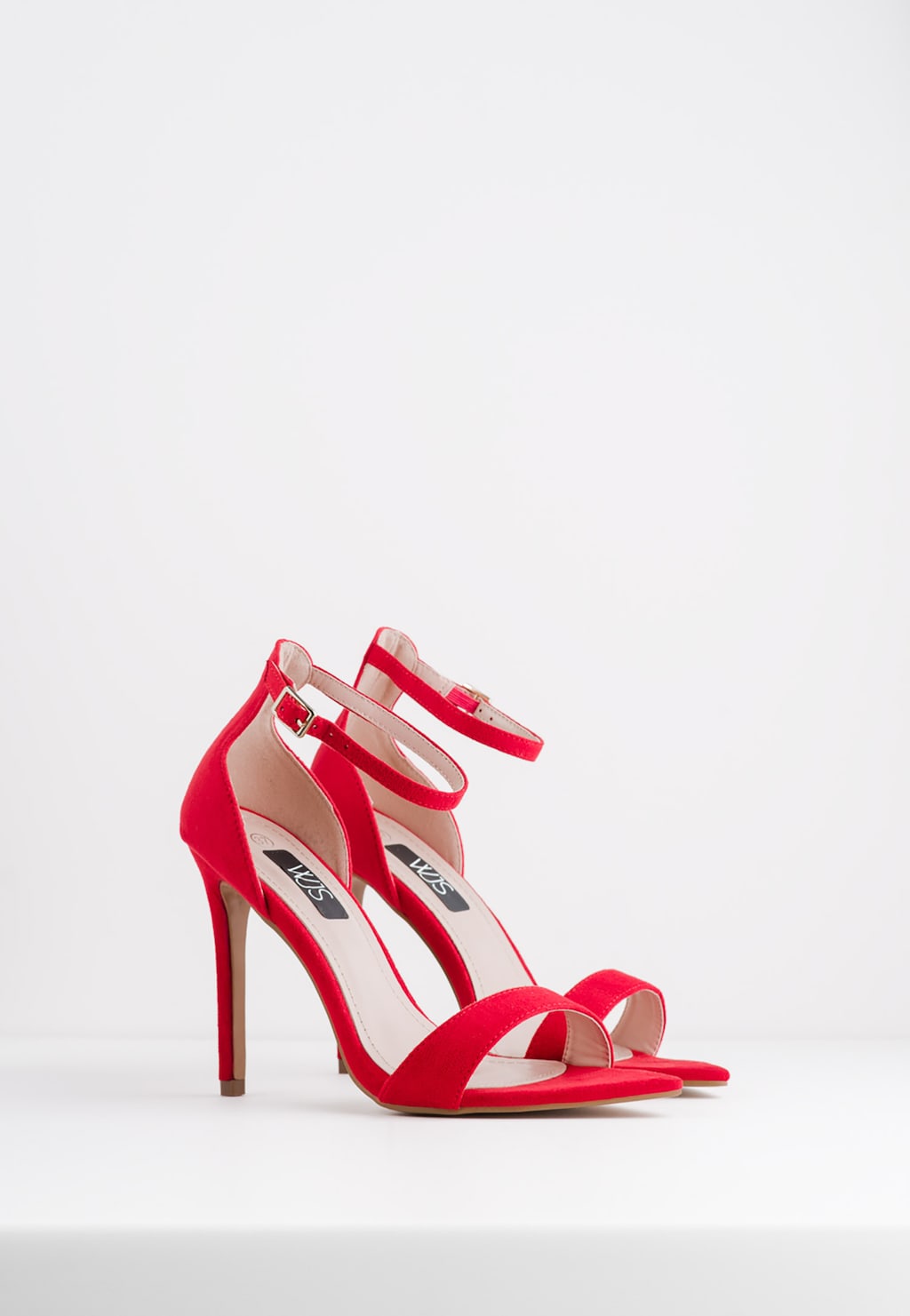WJS czerwone sandały damskie z zapięciem wokół kostki WJS74029-65 Widok 3