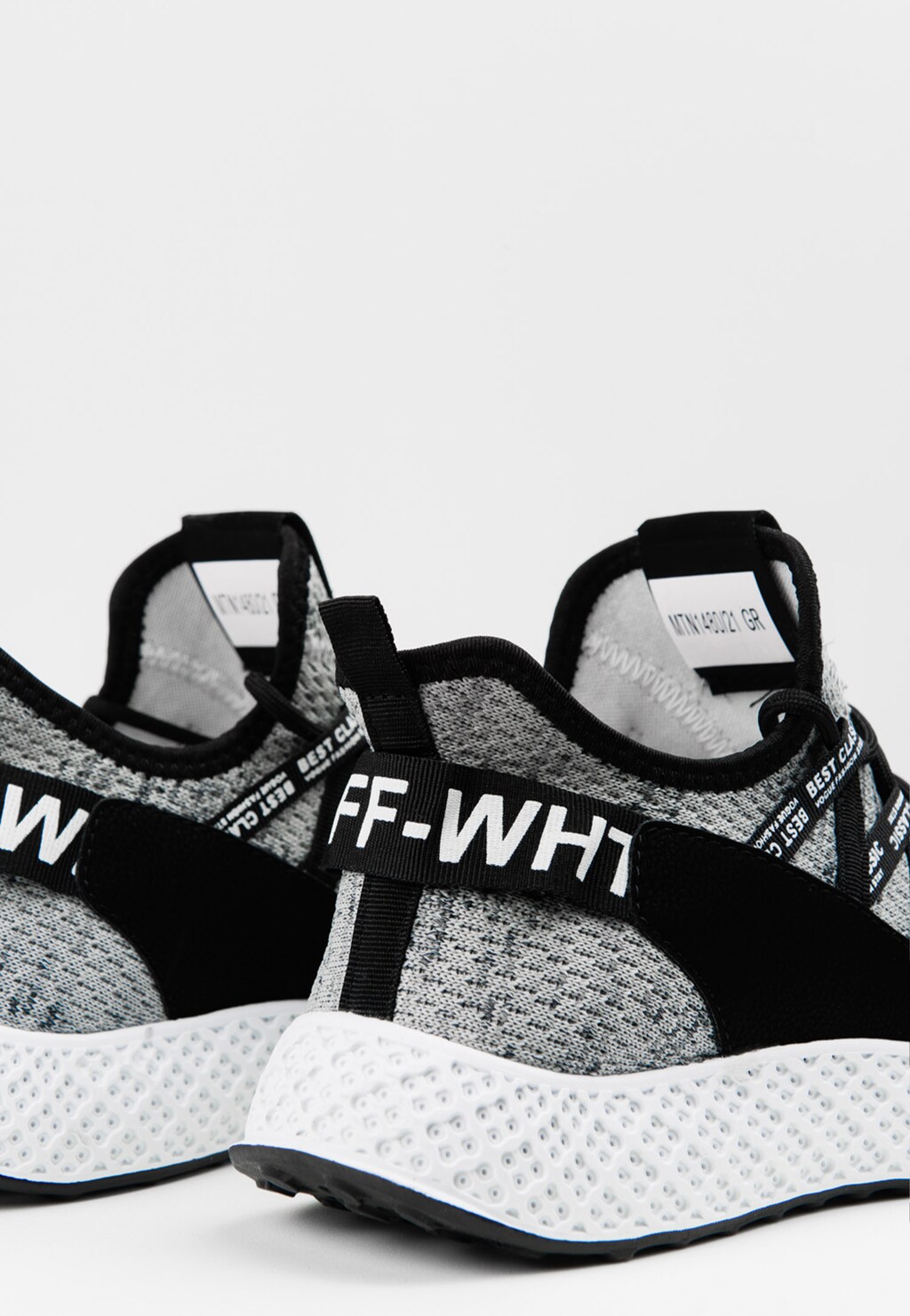WJS popielate sneakersy męskie z materiału WJS10003-10 Widok 3
