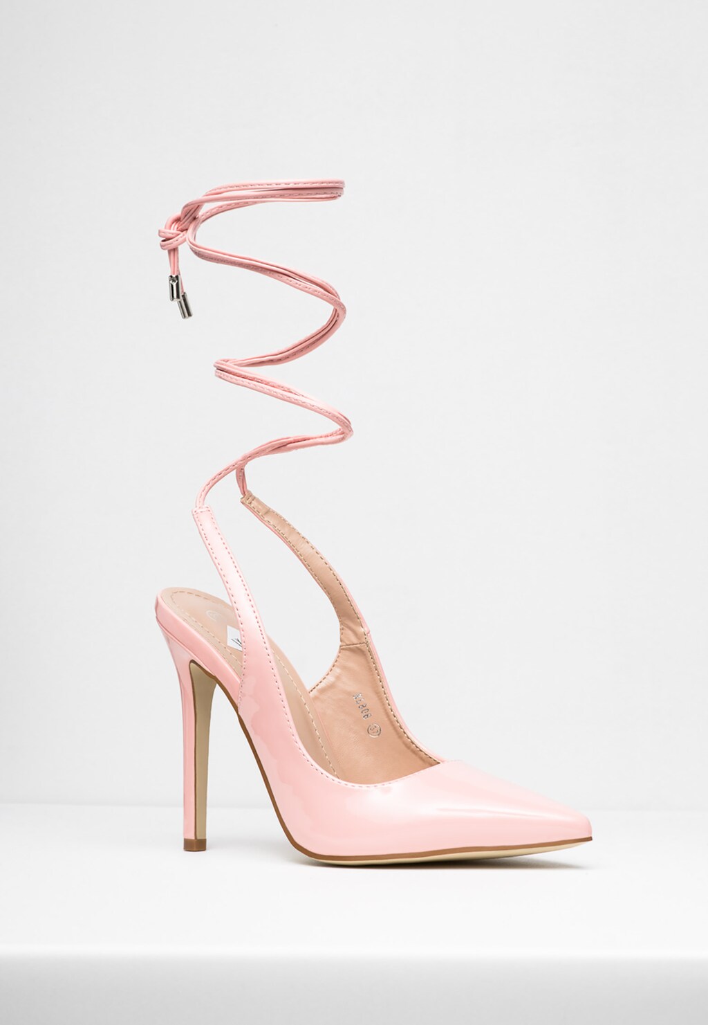 WJS różowe czółenka damskie z odkrytą piętą WJS35012-35 Widok 3