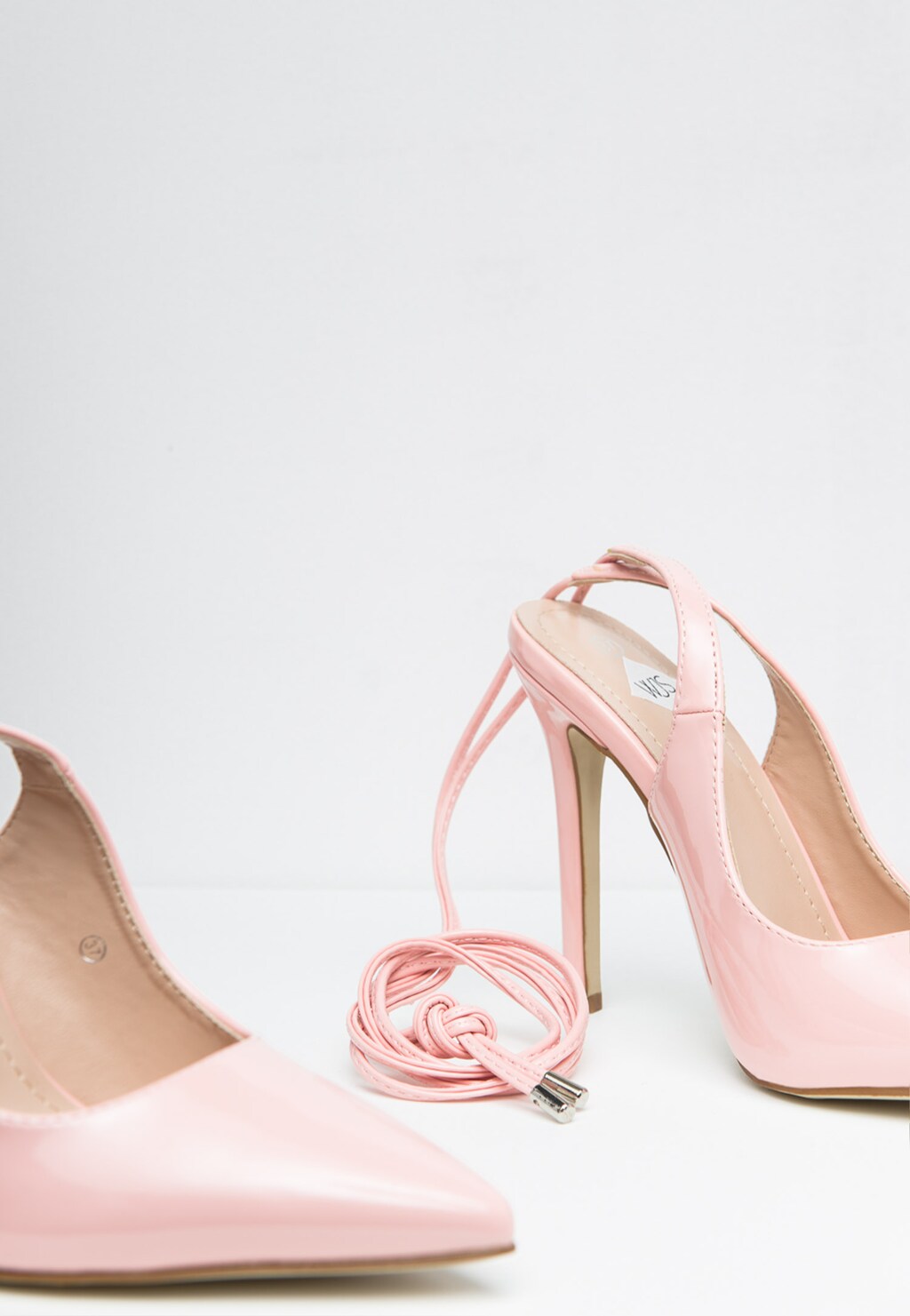 WJS różowe czółenka damskie z odkrytą piętą WJS35012-35 Widok 5