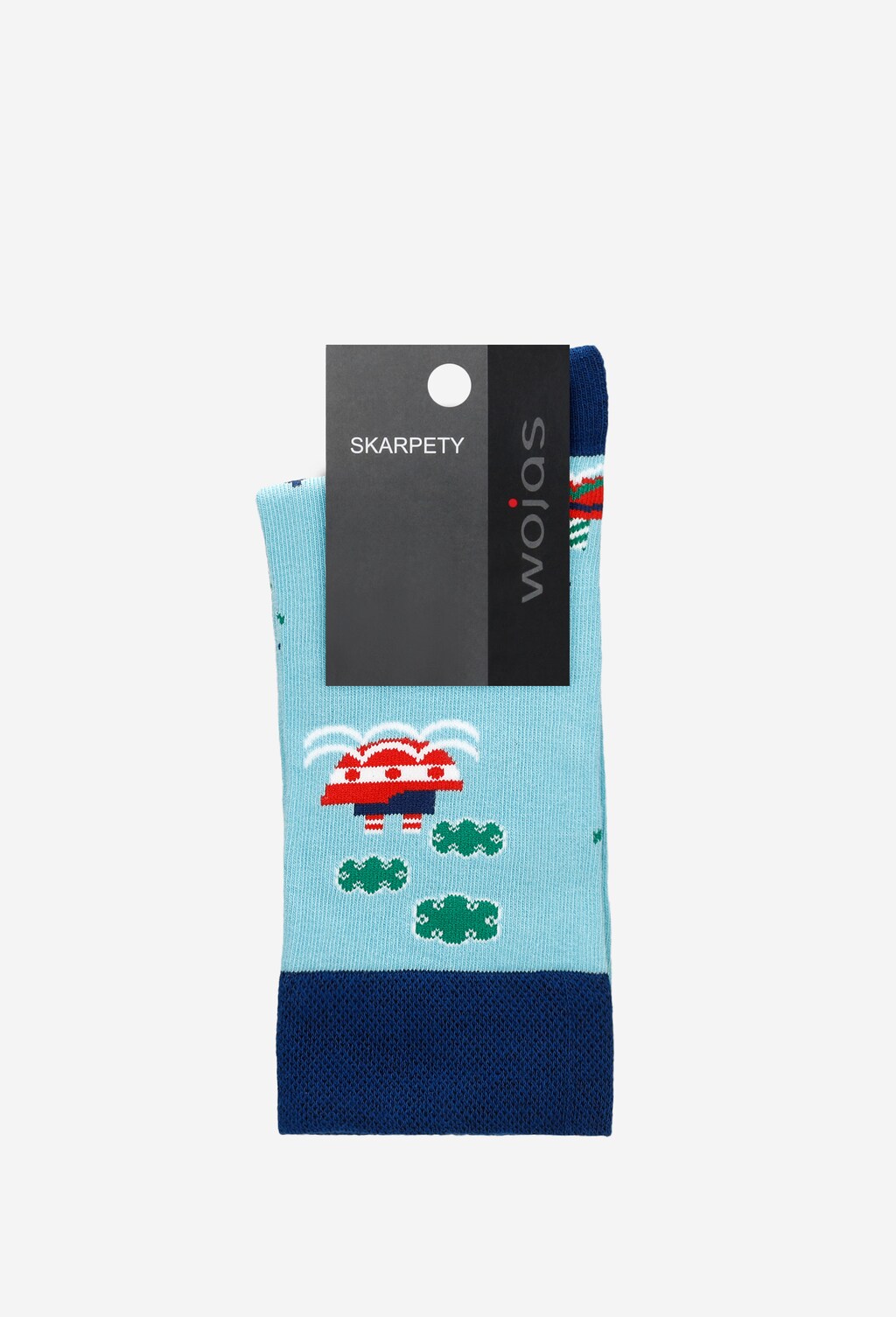 Veselé vodácké vysoké bavlněné ponožky v modré barvě 97032-86 Widok 4