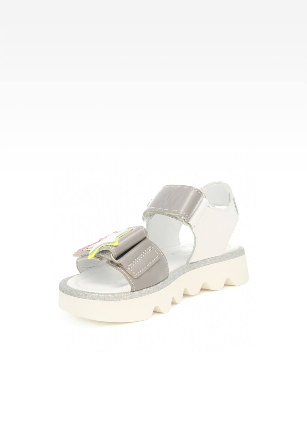 Sandály BARTEK 19120002, pro dívky, šedo-bílé Widok 3