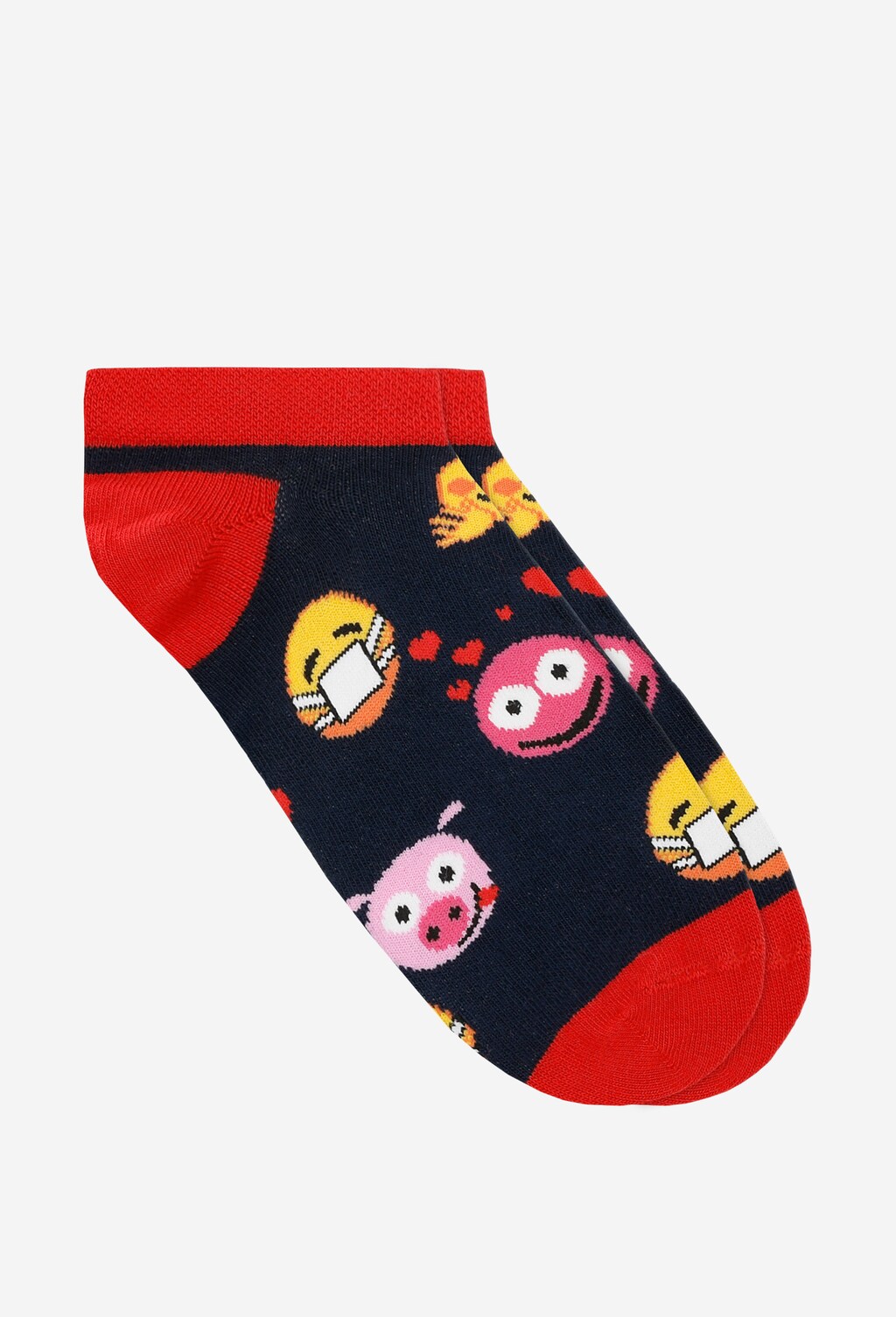 Granatowo-czerwone wesołe stopki  97022-85 Widok 2