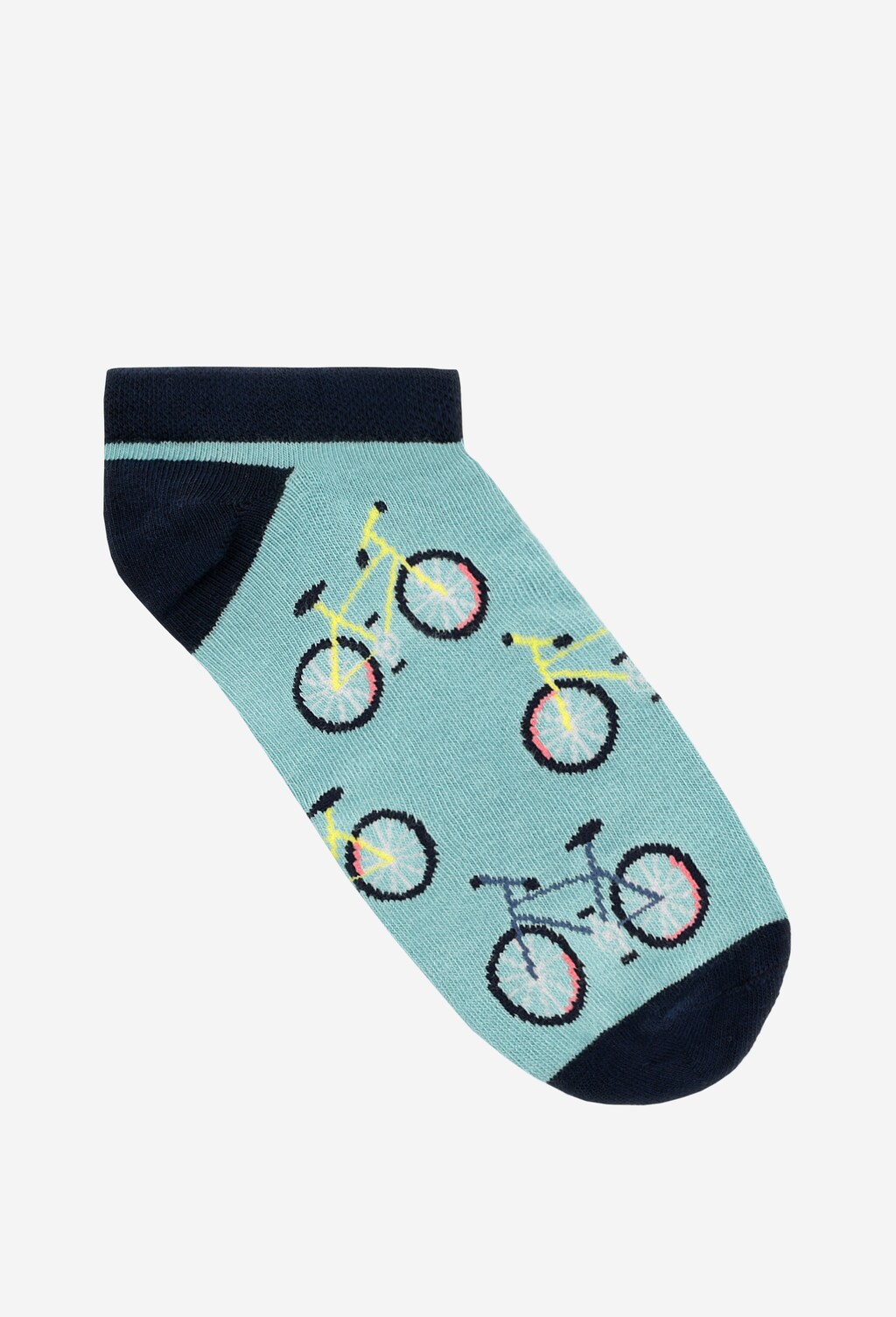 Zielono-granatowe stopki we wzór rowerowy 97025-87 Widok 4