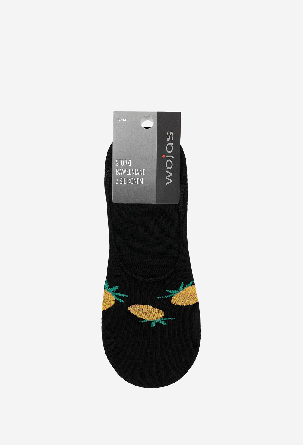 Czarne stopki bawełniane z ananasami 97004-81 Widok 2