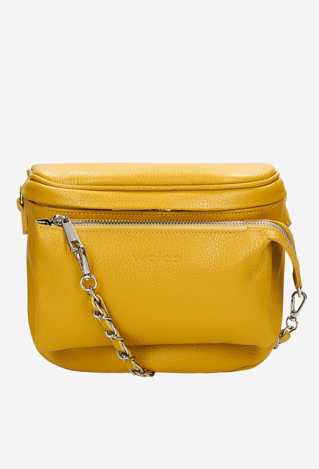Żółta saszetka damska ze skóry licowej 80158-58 Widok 1