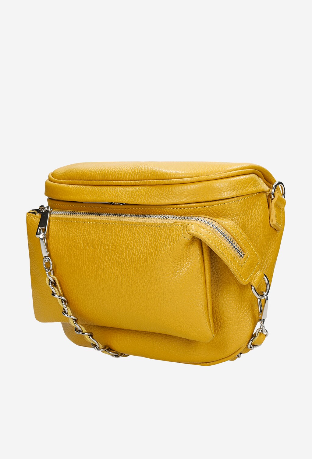 Żółta saszetka damska ze skóry licowej 80158-58 Widok 2