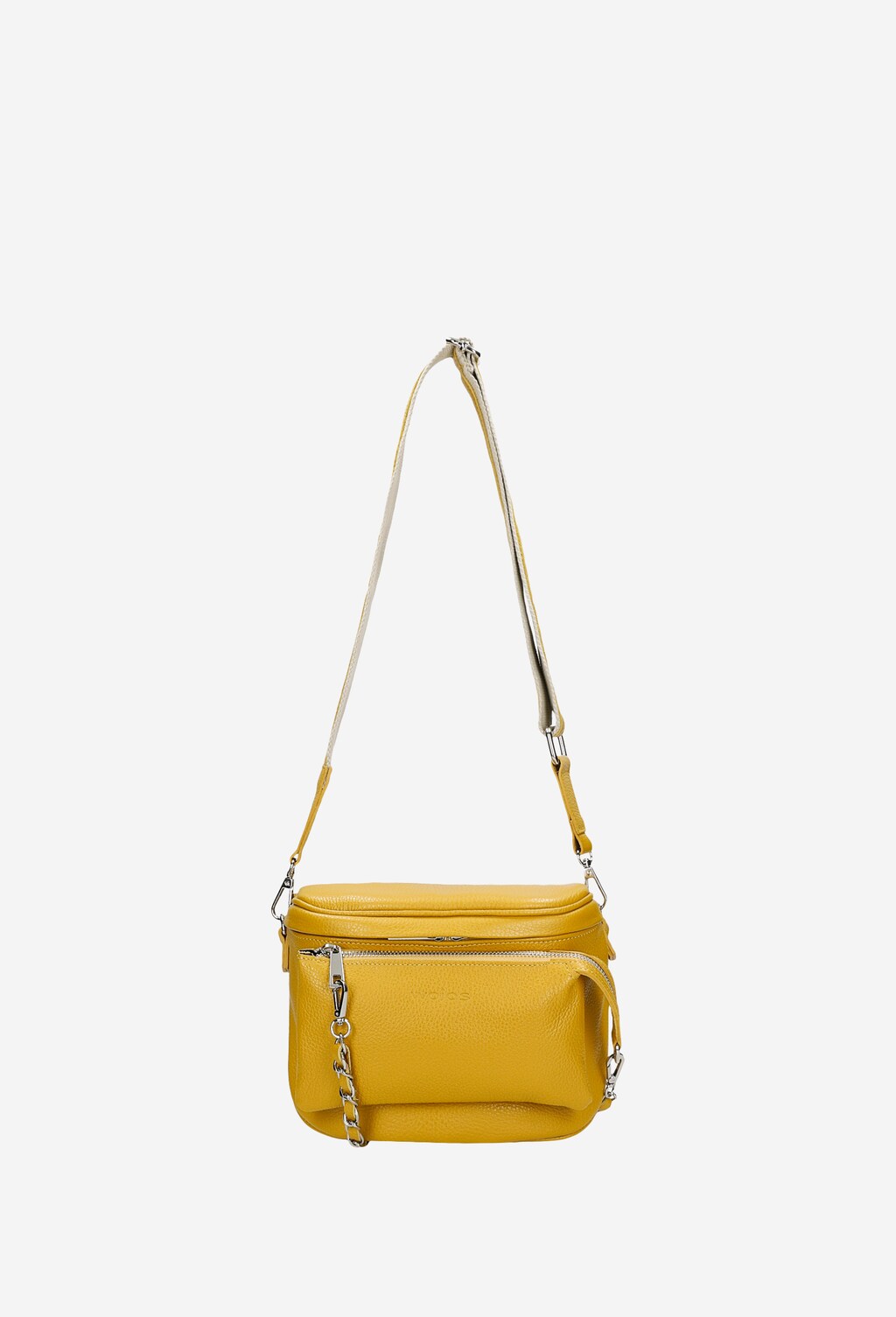 Żółta saszetka damska ze skóry licowej 80158-58 Widok 4