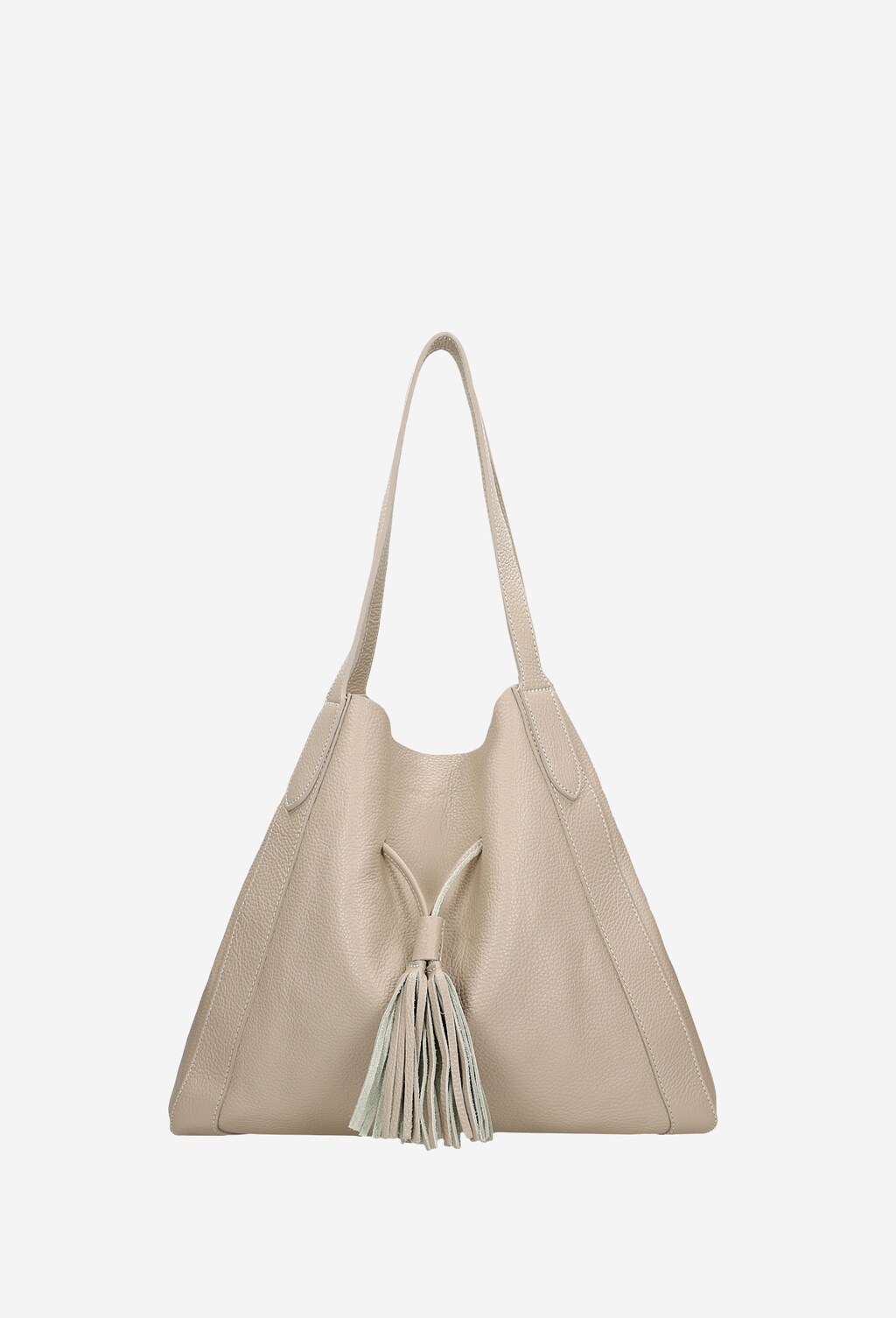 Duża casualowa beżowa torebka damska na ramię 80170-54 Widok 2