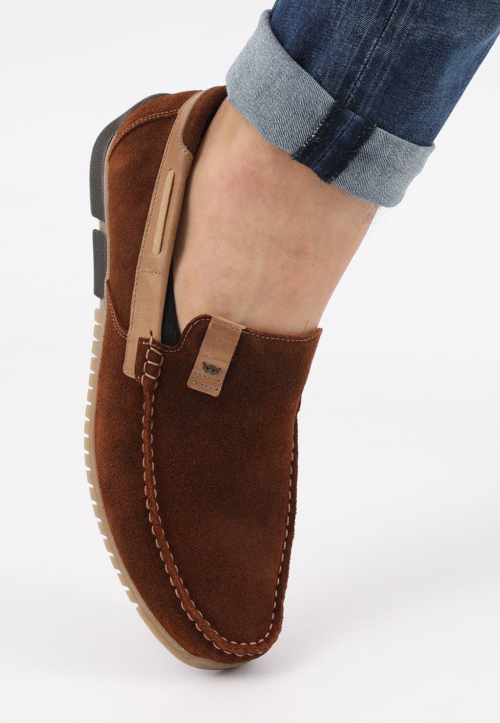 Mokasyny męskie w kolorze jasnego brązu 10040-62 Widok 1