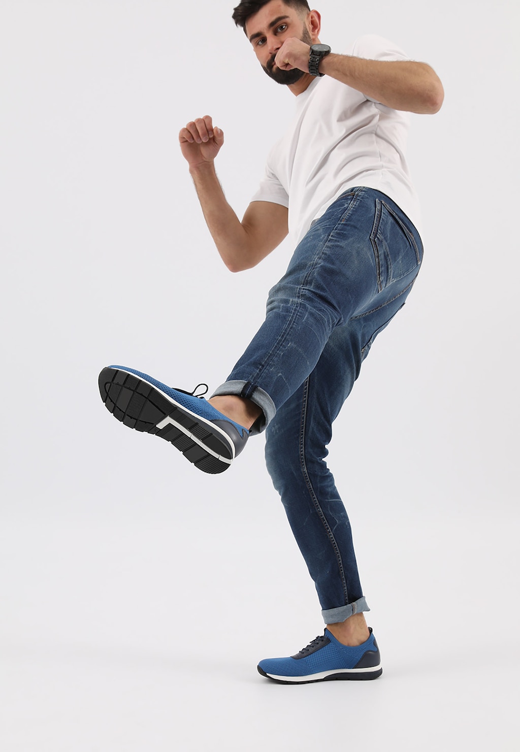 Modrá pánska športová obuv vhodná na aktívny oddych 10086-87 Widok 1