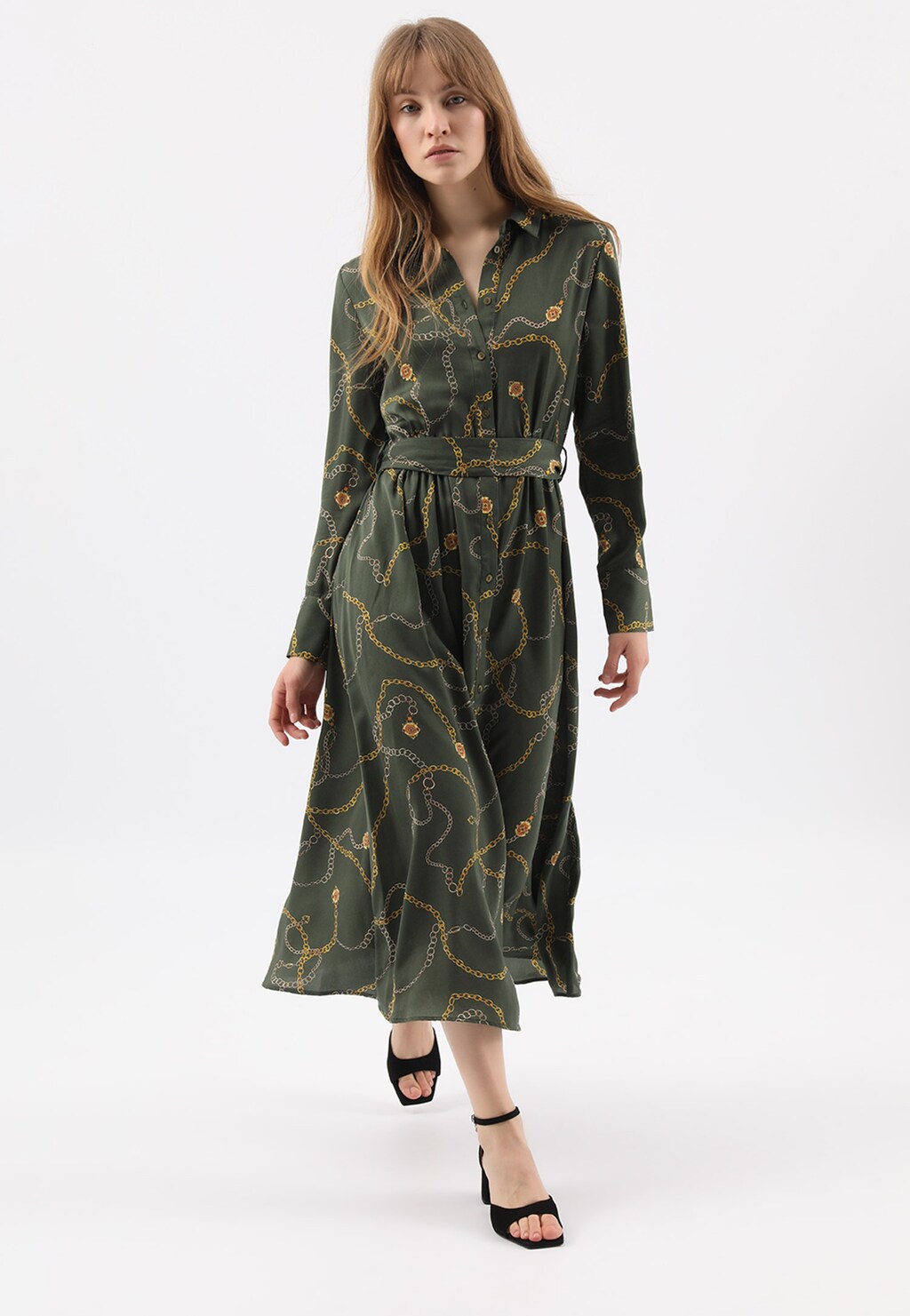 Čierne dámske sandále na nízkom opätku na letné dni 76072-61 Widok 8