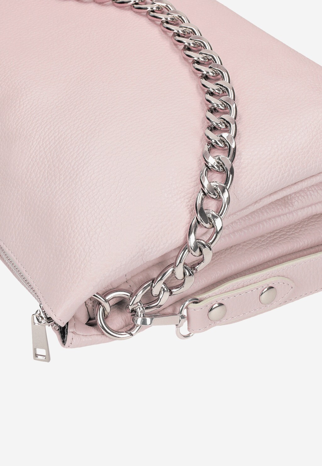 Jasnofioletowa torebka damska ze skóry licowej 80167-55 Widok 8