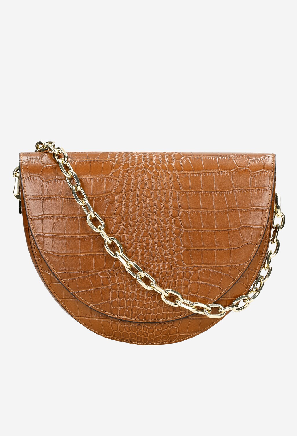 Jasnobrązowa skórzana torebka damska na łańcuszku 80206-53 Widok 1