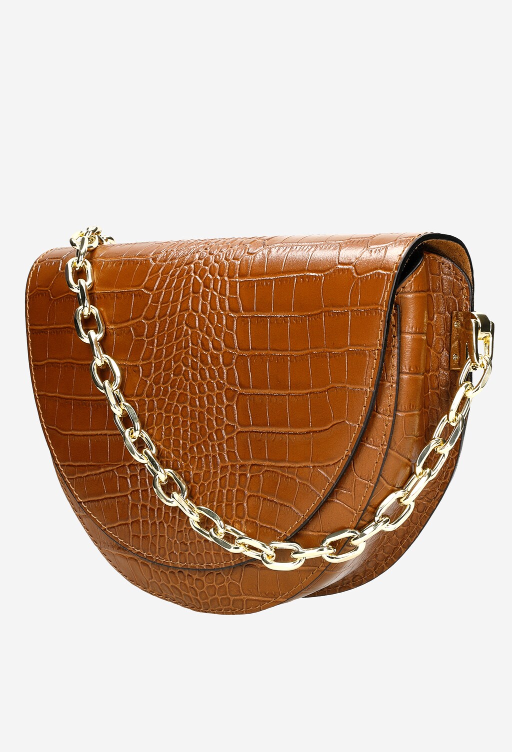 Jasnobrązowa skórzana torebka damska na łańcuszku 80206-53 Widok 2