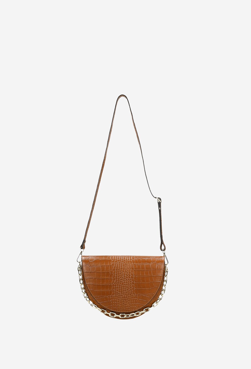 Jasnobrązowa skórzana torebka damska na łańcuszku 80206-53 Widok 5