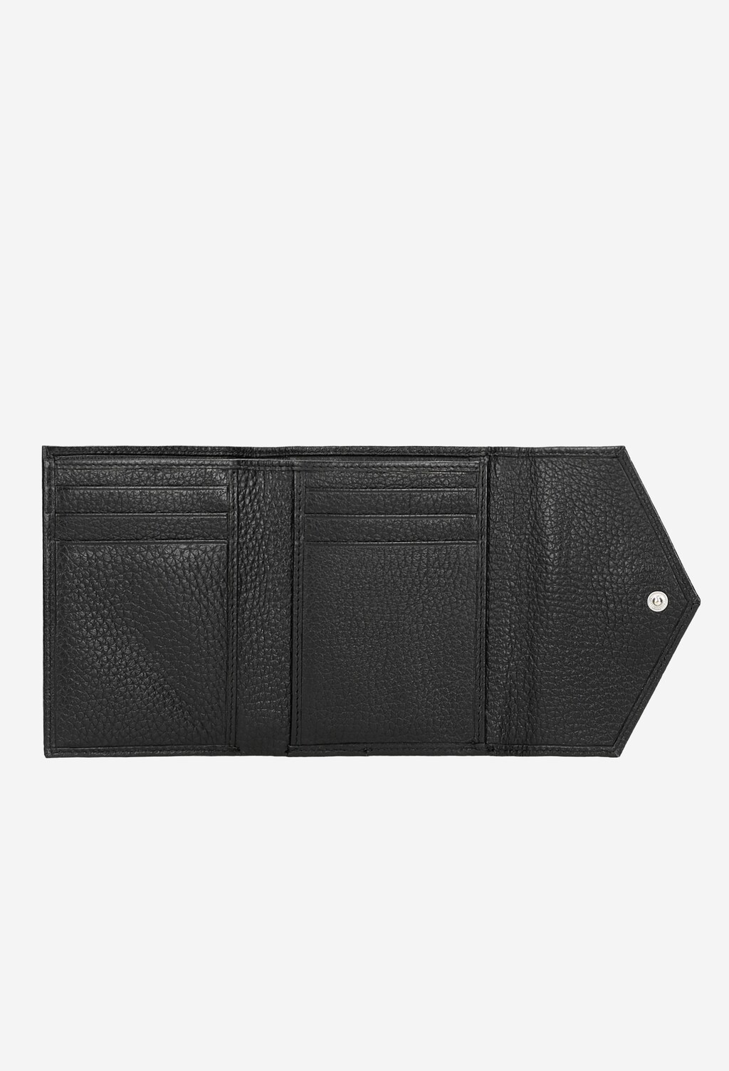 Malá a praktická čierna dámska peňaženka z lícovej kože 91017-51 Widok 5