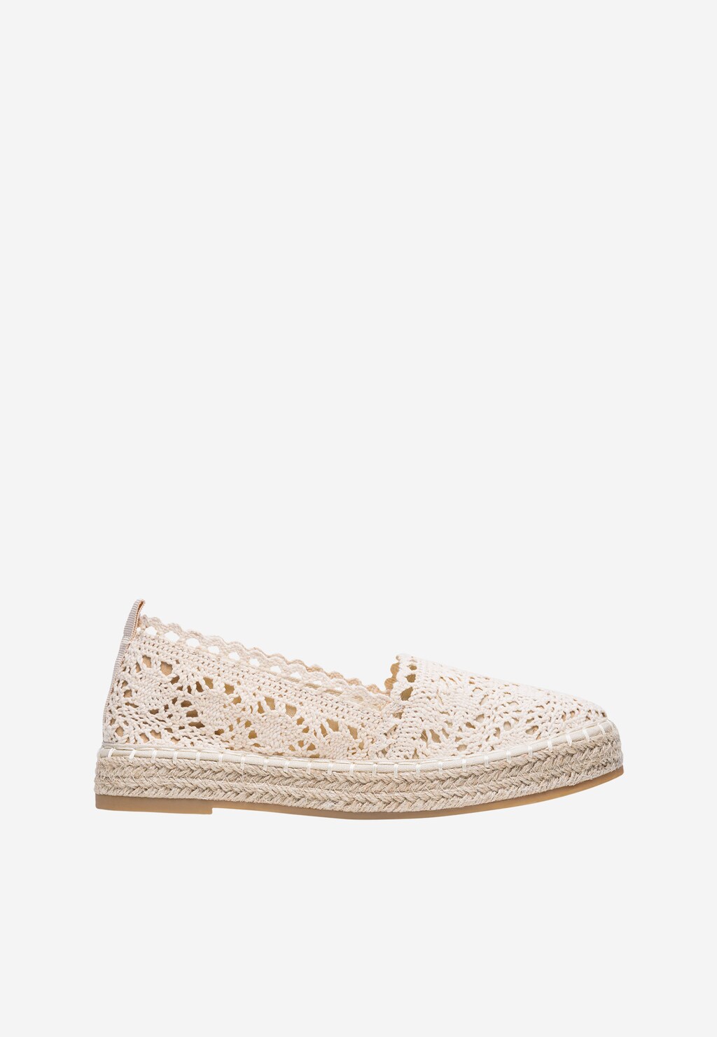 WJS beżowe espadryle damskie z koronką WJS43005-14 Widok 2