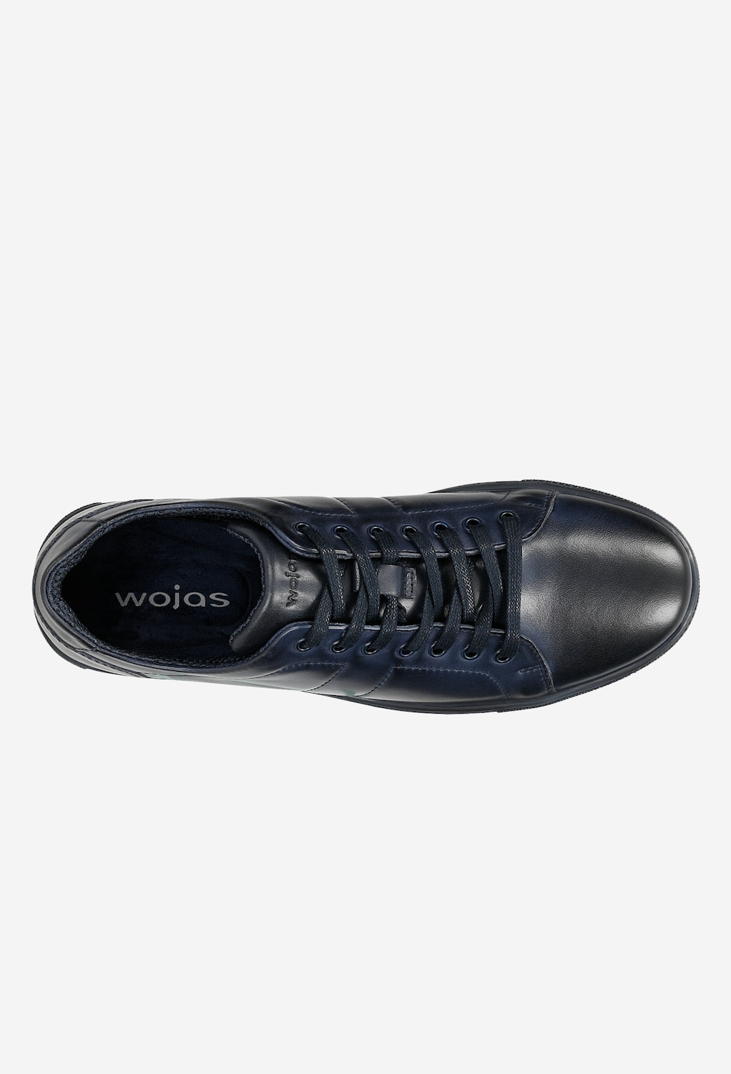 Granatowe skórzane trampki męskie w stylu casual 10036-56 Widok 5