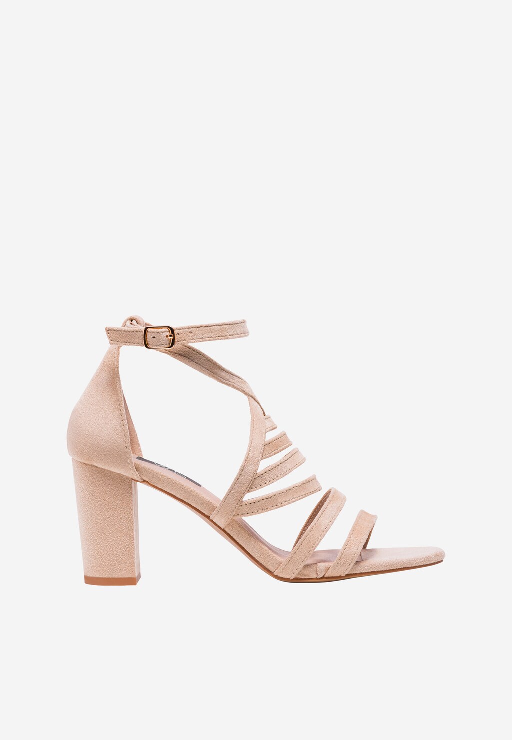 WJS beżowe sandały damskie na słupku WJS74036-64 Widok 2