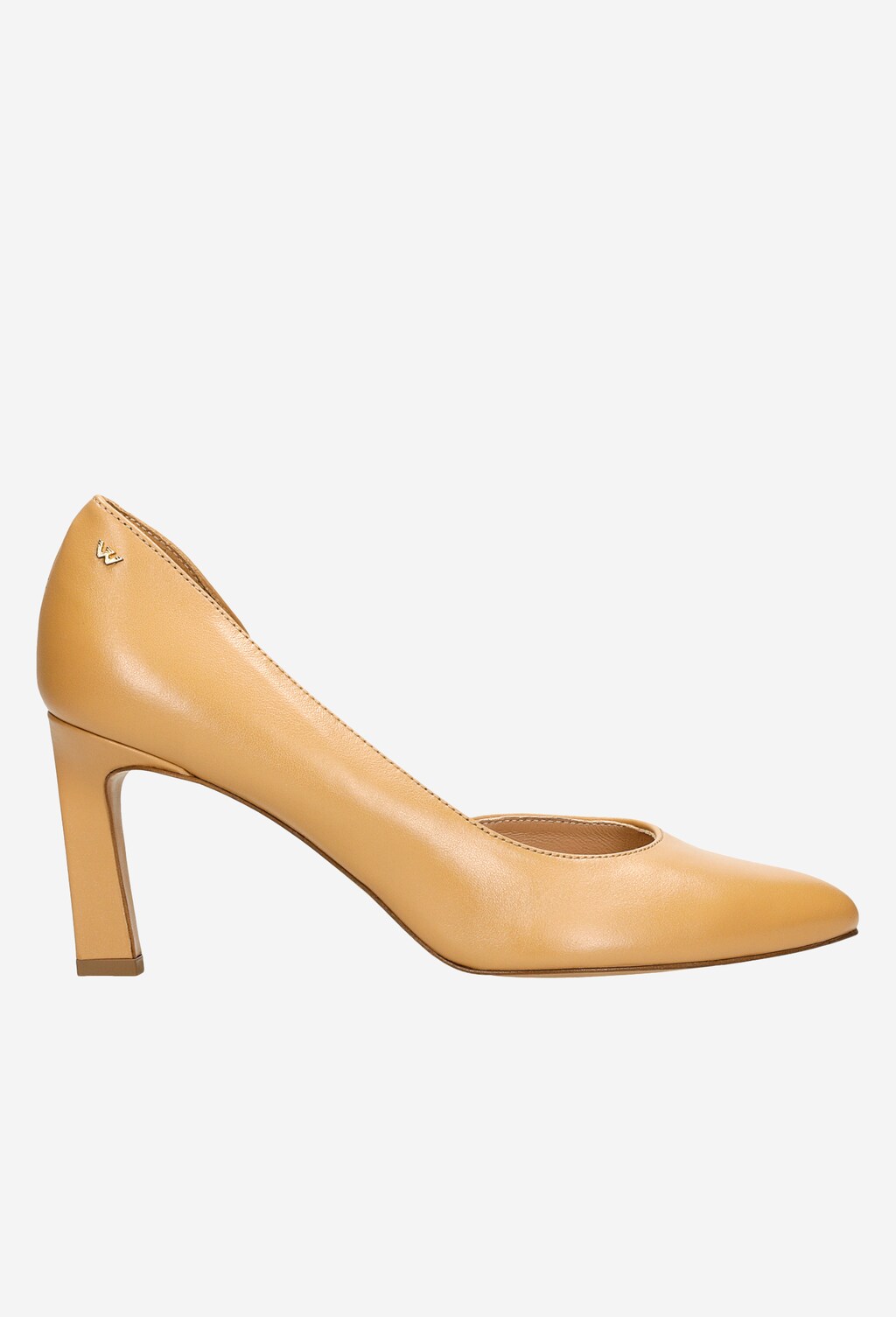 Beżowe czółenka na słupku w stylu formal 35064-54 Widok 2