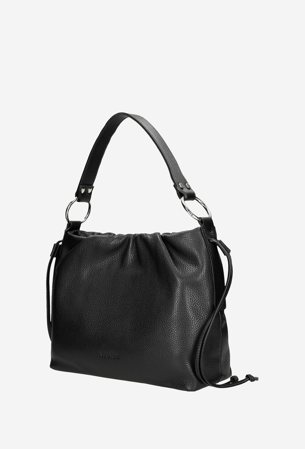 Czarna duża torebka damska ze skóry licowej 80173-51 Widok 2