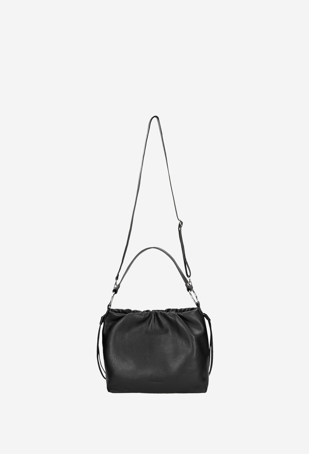 Czarna duża torebka damska ze skóry licowej 80173-51 Widok 4